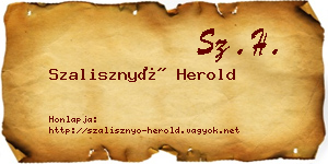 Szalisznyó Herold névjegykártya